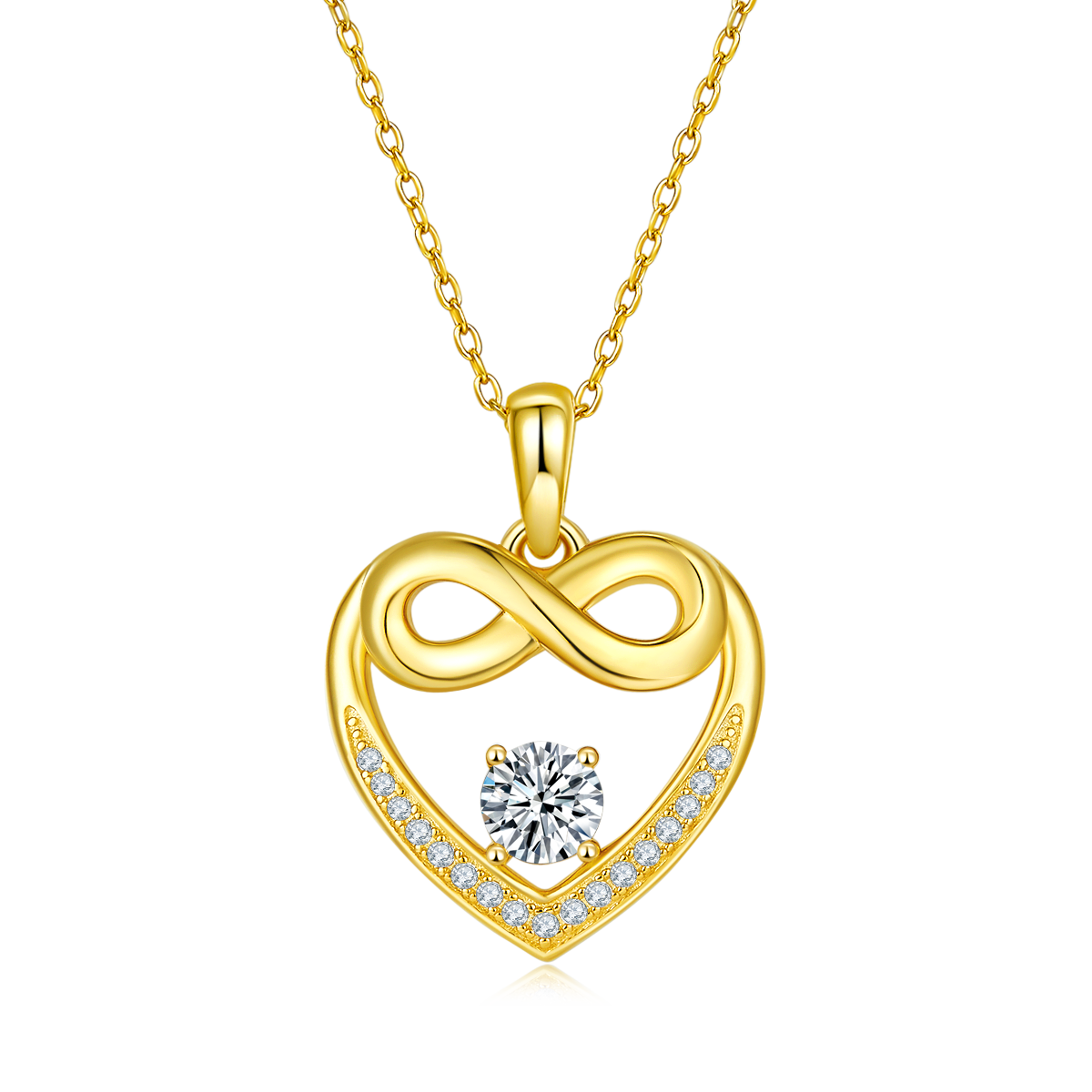 圆底无限的爱吊坠S925银莫桑钻厘石D级0.6CT